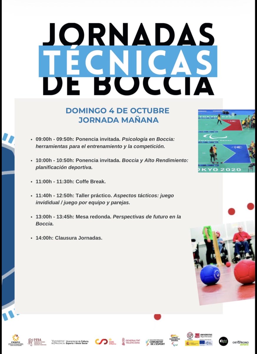 _FEDPC_'s tweet photo. ➡️ Jornadas Técnicas de Boccia 

📅 Programación y todo lo que debes saber del evento

🕒 3 y 4 de octubre, en el Pabellón Universitario de la Universidad de Valencia

😲¿Te lo vas a perder? 

⤵️⤵️⤵️⤵️⤵️⤵️⤵️⤵️⤵️⤵️⤵️⤵️⤵️ https://t.co/7FttaOYKRF