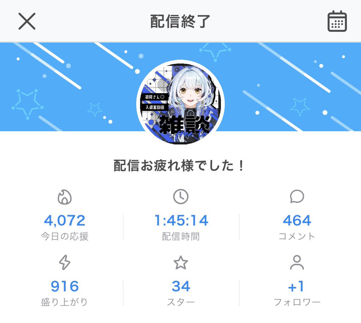 naruki_60_09's tweet photo. 配信お付き合いありがと〜！
上司にヘラったり、ネガティブったりと時間の割に濃かったねぇ🤔
明日はポジティブってこ〜‼️
以上、フォローしようとして刺しちゃう鳴木千春でした(´>∀<｀)ゝ https://t.co/1mwiPYhPoV