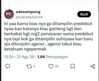 InarlisB6828's tweet photo. @coklatdubai124 @Hsr_kth @skycortis Akgae teriak akgae. dd aja lu katain dedemit, dipermak, bahkan lu aj ogah Sean jadi abangnya Keonho. jadi sebenernya lu tuh bukan masalahin panggilan abg dd nya, tapi lu emang gak suka aja sama Keonho😒 https://t.co/KkFsHuVdPq
