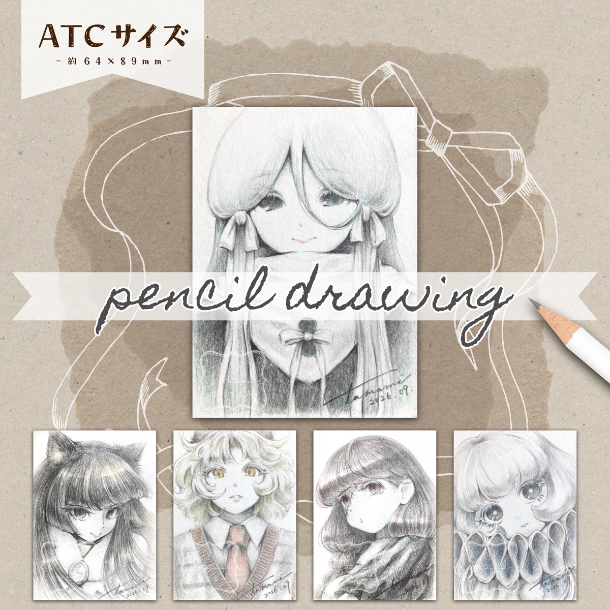 tama3_ooo's tweet photo. ✏️デッサン風ドローイング『pencil drawing』🖼️
本日よりFANBOXご支援者様優先で
ドローイングBOOTH通販を行わせていただきます

幅広い硬さの鉛筆で描いたガールズちゃんたちを
限定価格でお迎えいただけます
ぜひご利用ください

https://t.co/OcfWoCMEdt

※通常通販は10/3(日)夜頃〜／1点2800円 https://t.co/k66Aw5xqFy