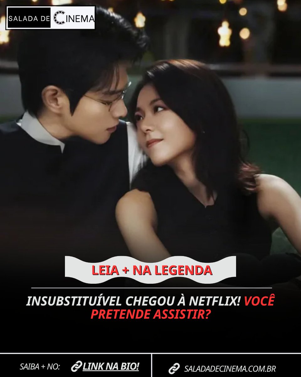 sdecinema's tweet photo. Os fãs de romances chineses ganharam mais uma opção para maratonar na Netflix. Insubstituível reúne Zhao Jinmai e Wei Daxun como protagonistas de uma história que mistura romance, carreira e disputas no ambiente corporativo.

A trama mergulha no competitivo mundo da consultoria, onde competência, ambição e jogos de poder se encontram enquanto a relação entre seus protagonistas começa a ganhar novos contornos.

Além da dupla principal, a produção conta com um grande elenco, incluindo nomes conhecidos dos C-dramas como Wang Yuanke, Bai Bing e Yang Le.

Entre conflitos profissionais e relações que ultrapassam os limites do escritório, Insubstituível surge como mais uma aposta da Netflix para quem acompanha produções asiáticas.

E então, você pretende assistir Insubstituível?

#serie #insubstituivel #cdrama #netflix #netflixbrasil