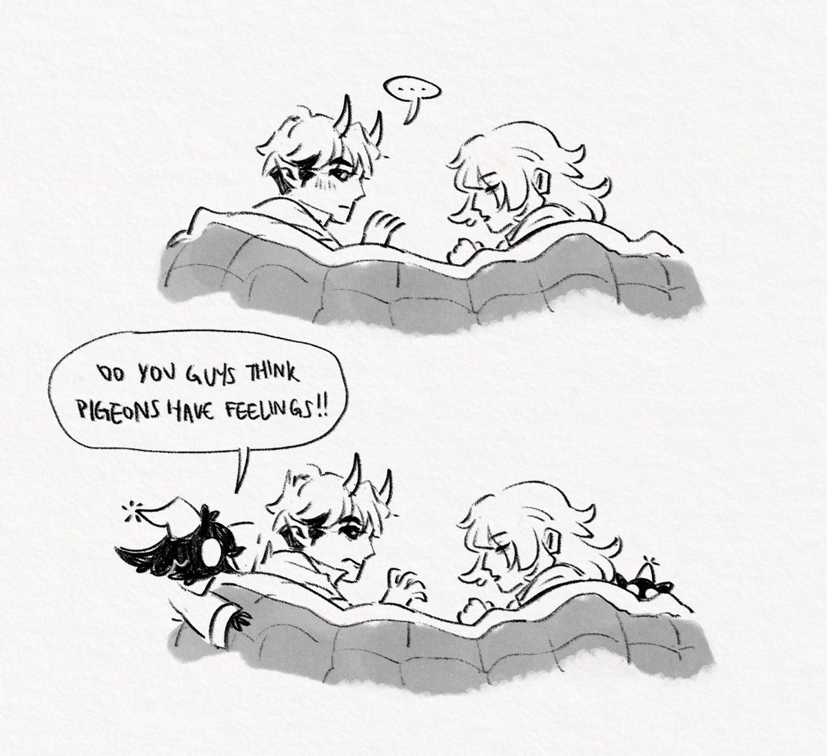 chell_min_says's tweet photo. some one-off scenario where all the ritualists have to sleepover at the hideout… idk how it happens either https://t.co/eHhPjpoDNK