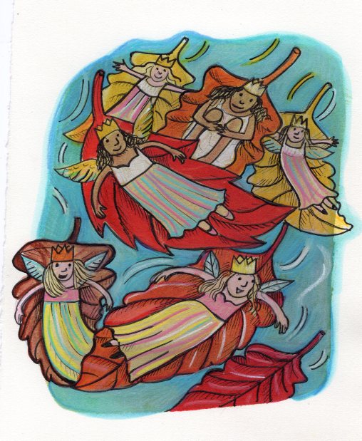 drawstuff's tweet photo. It's a fun time of year for fairies! #fallingleaves #autumnfun #nancycarlsonstudios https://t.co/nT2MsgVNf8