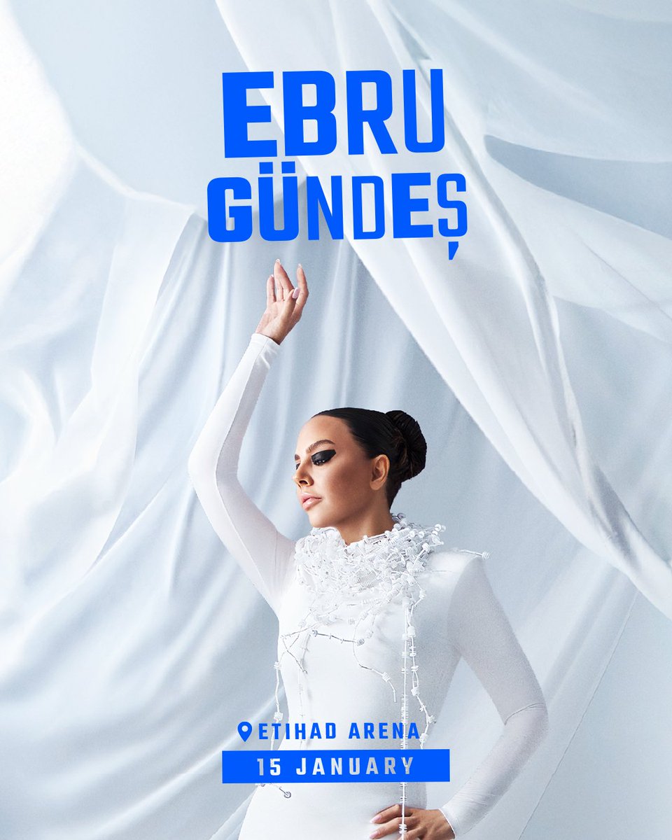 InAbuDhabi's tweet photo. Ebru Gündeş is heading to the capital! 🎤
Catch the Turkish music icon live on 15 January as she brings her biggest hits to Abu Dhabi!

@yasisland | @etihadarena_ae https://t.co/70fvfmEfvI