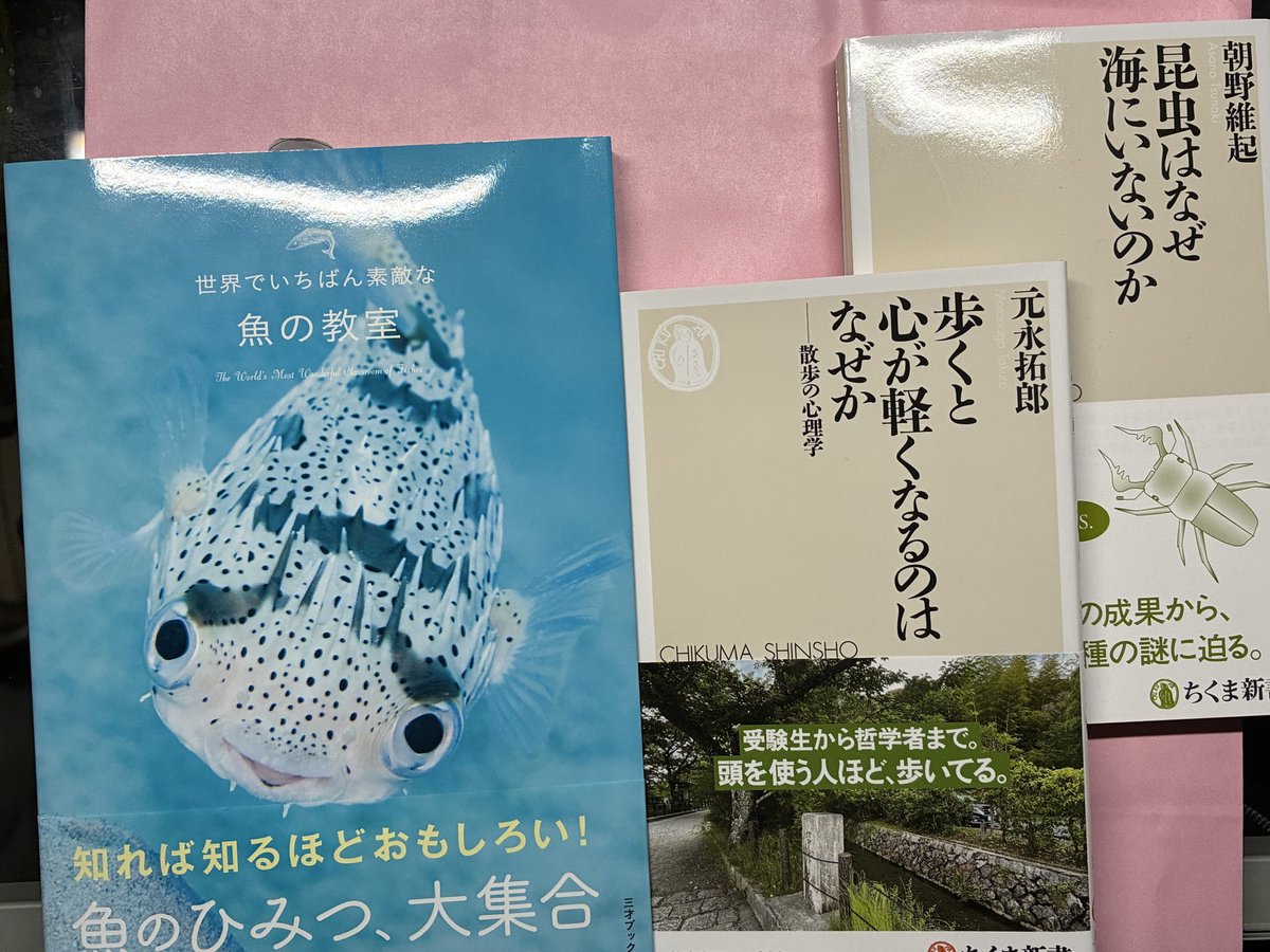 murmurmia's tweet photo. お目当ての本はまだ発売日前だった(*_*)
でも前から気になってたのとか初めてみてお？ってなったのとか、本屋行くとなんかしら買っちゃうよね……
ちなみに今回お？ってなったのは真ん中の。おかたく先生著かと思ったら違った（でも買った） https://t.co/7uX4RN1Pre