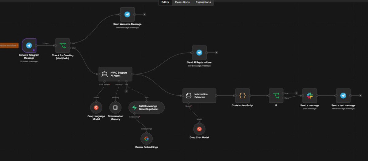 Iconicasio123's tweet photo. Many businesses lose leads every night without even knowing 
Customer messages but nobody answers and by morning they have booked someone else 

So I built a chatbot that never sleeps. It answers questions instantly, gathers customer details and issue and alerts the owner at once https://t.co/0AOdbpwnyB