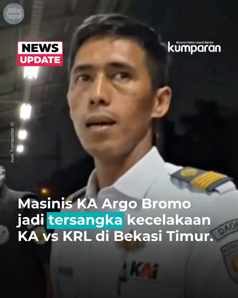 convomfs's tweet photo. 🤍 terulang lagi tragedi kereta bintaro. yang disalahkan selalu masinisnya. meanwhile pejabat DJKA cuci tangan. https://t.co/Vh1LTu75OD