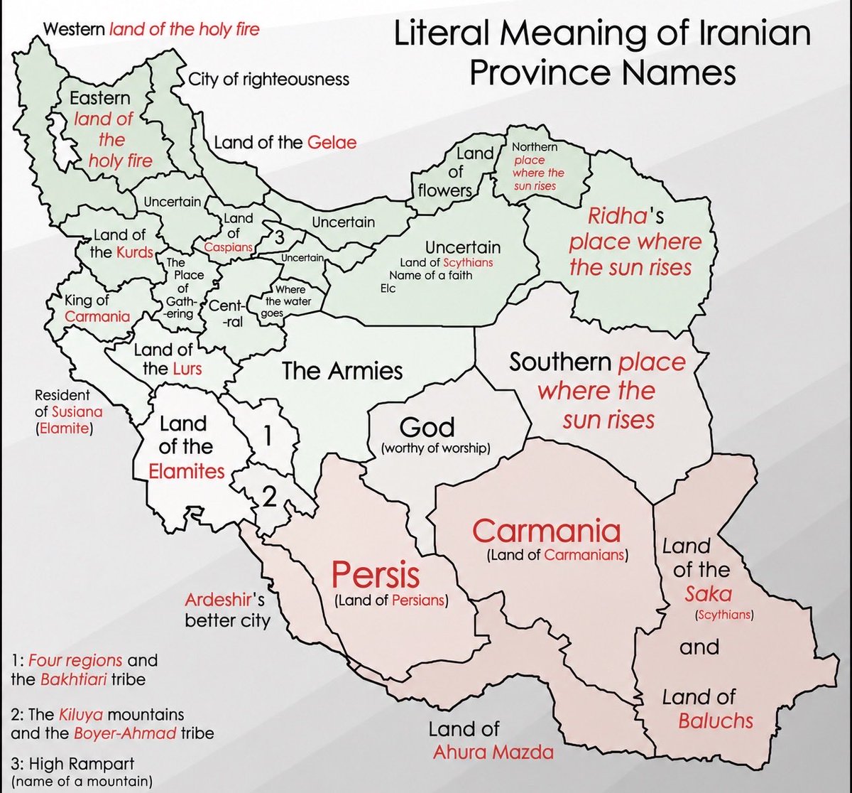 ShahanshahCyrus's tweet photo. The meaning of Iranian province names https://t.co/iPY4HZYTaC