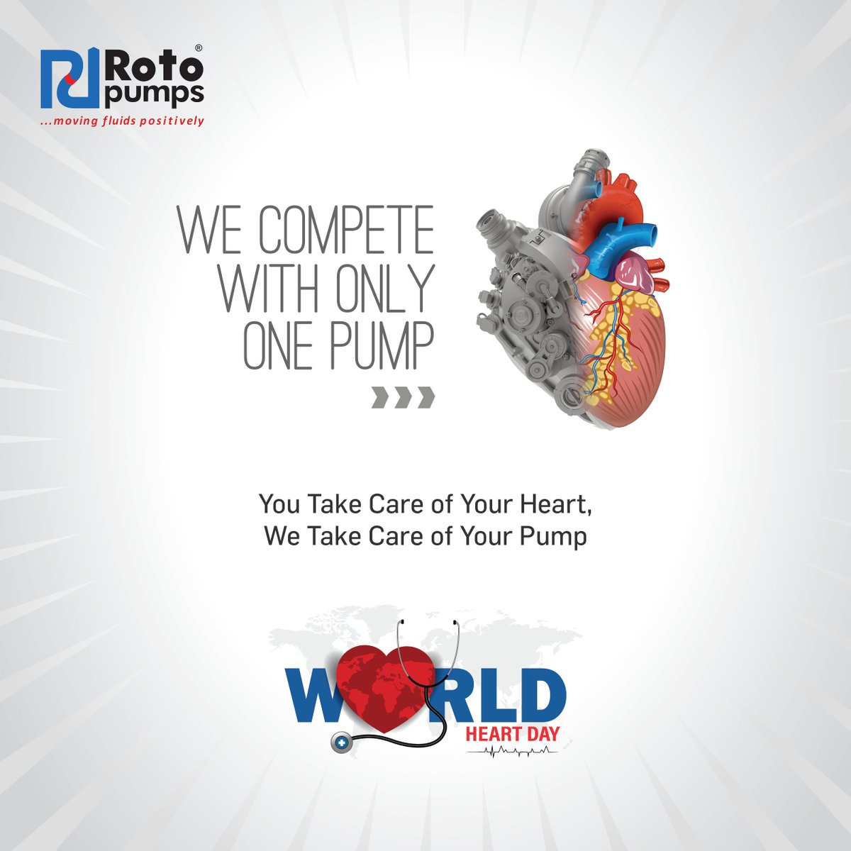 Rotopump's tweet photo. The #humanheart is the most remarkable pump ever created.
This World Health Day, let’s appreciate and take care of the pump that keeps us all moving.
Happy World Health Day!
https://t.co/FnncwbEzv8

#WorldHeartDay #RotoPumps #Pump #Trending https://t.co/eo80r4XxlT