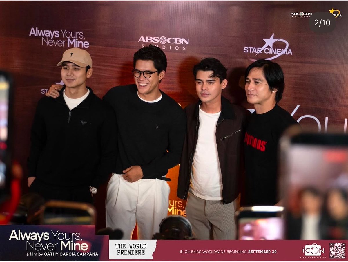 rivernation96's tweet photo. May mga pogi! 🤩🤩🤩
Happy ako na lagi mo sila kasama Riv! :) may niluluto ba? Haha.
#RiverJoseph #KyleEcharri #InigoPascual #PioloPascual
#AlwaysYoursNeverMine
#AlwaysYoursNeverMineWorldPremiere https://t.co/0njEzb7mEJ