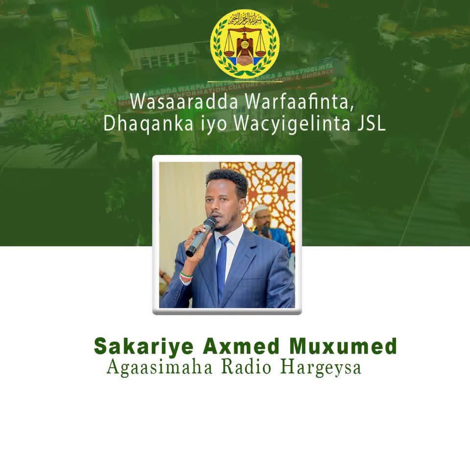 Kadarnouh's tweet photo. Congratulations to @Sakariahmed on his appointment as Director of @Radio_Hargeisa and @FaysalRaan as Deputy Director of Media Relations and Government Communication. Wishing you both success in your new roles saaxibayaal. https://t.co/yxjn0UBv6S