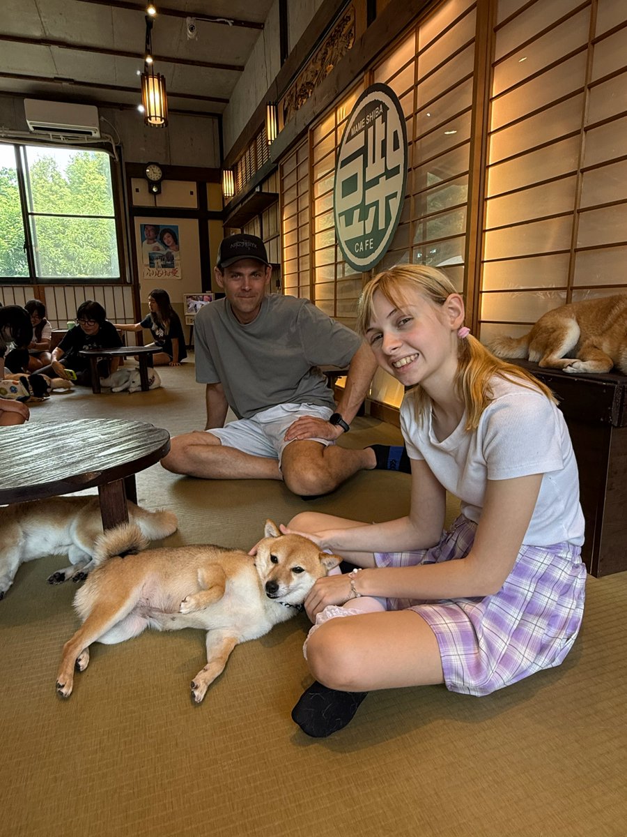 rebeccaperrotto's tweet photo. Liv begged us for a Shiba Inu puppy for years. Then she got sick. We promised her one to celebrate being cancer-free.

In April of 2022 we brought Tsuki home, and Liv gave her a Japanese name, of course. It means moon.

She quietly planned her dream trip to Japan for years. First on the list was the Mame Shiba Inu Cafe in Harajuku.

We promised her she would make it there. She did. She sat on the floor and loved on those dogs for as long as she could.

One of the last things she asked me was if her pets would go to Heaven too.

I told her yes. That God loves them, and they will be there with us someday.