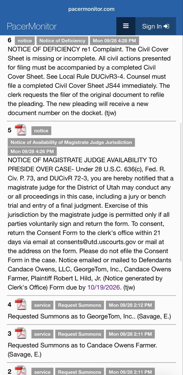 Hisbabygirl68's tweet photo. Candace Owens just got hit with another  defamation lawsuit.

Filed Monday Sept 28 in Utah :

Robert L. Hild Jr. says she publicly claimed he helped assassinate Charlie Kirk, had ties to “malicious foreign actors,” and was connected to a “gothic communist underground.”

She skipped her Monday show. 🤔 after it being shown she is fake and GAY and now this? 🤔 
Second major lawsuit over the same Kirk theories. 
I personally cannot wait for more !! 

Just a reminder to all of you Candace cultists she asked for this …… literally she wanted “all the smoke from everyone “