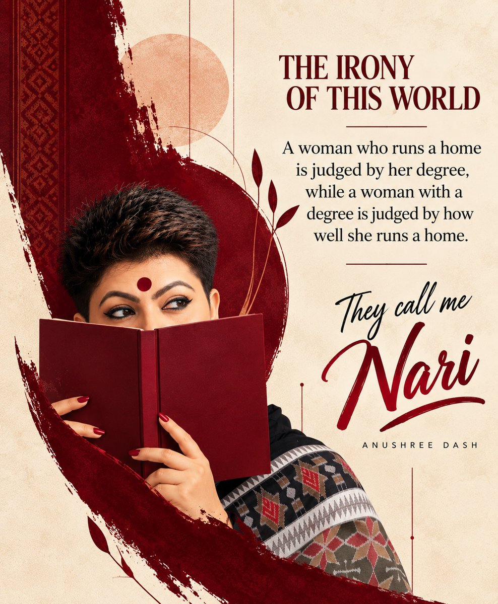 Kumarjyoti49291's tweet photo. A woman who stays home is asked, “So… what do you actually do?”
A woman who works is asked, “But who’s taking care of the home?”
Sorry. I’m not applying for the position of “perfect woman.” I’m building my own job description.
#TheyCallMeNari #WomenAndWork #GenderEquality #Feminism #UnapologeticallyNari