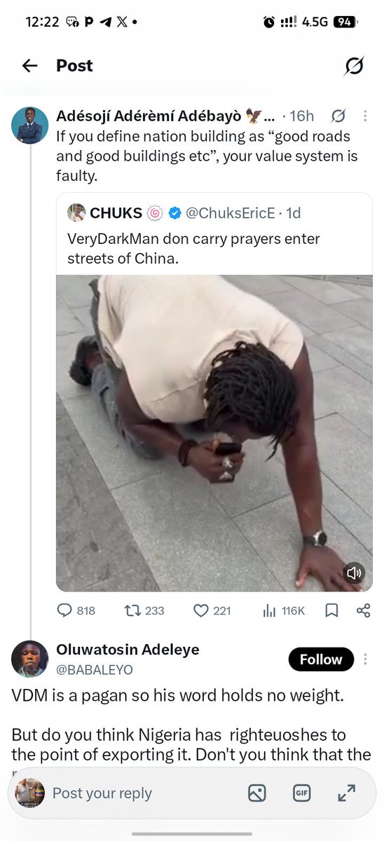 MarvinshiousB's tweet photo. @Mazi_Chinonso1 Is this rage baiting or he's just unimaginably dumb https://t.co/dw1d6RYyKz