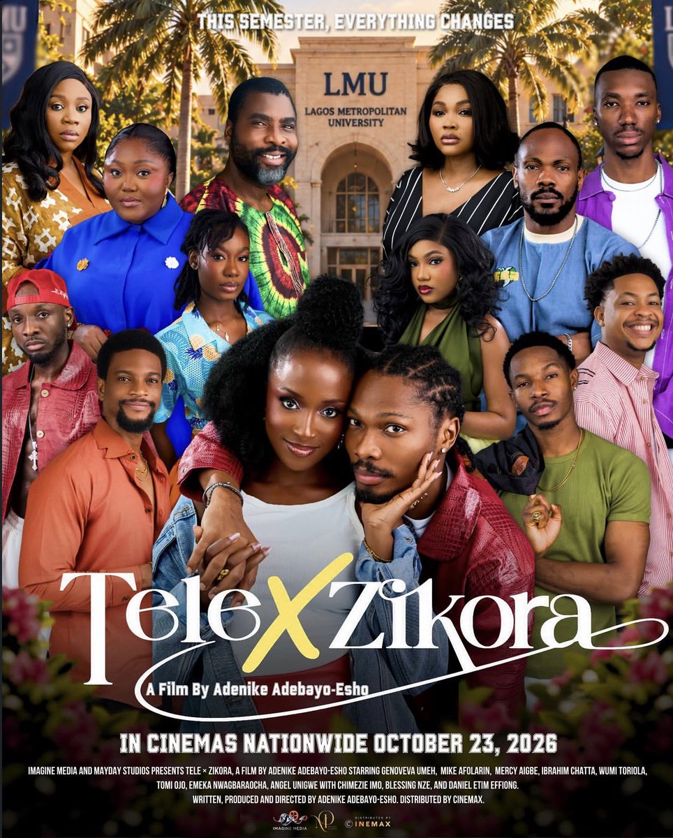 SilverbCinemas's tweet photo. Get ready for a campus adventure! ๐ฌโจ TelexZikora, the hilarious new film from Adenike Adebayo-Esho, is heading to Silverbird Cinemas nationwide soon๐ฟ
๐
Mark your calendars for OCTOBER 23, 2026!
#TelexZikora #Nollywood #SilverbirdCinemas #LMU #ThisSemesterEverythingChanges https://t.co/dxDccwkfZ0