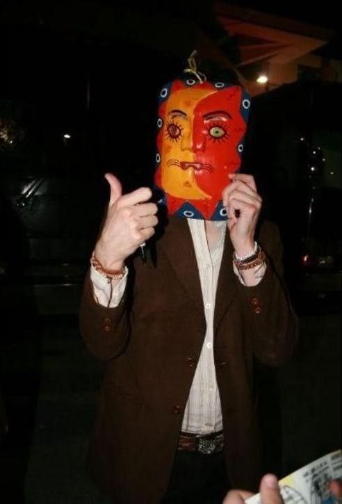 ryro_has_a's tweet photo. Ryan Ross has a decorative mask from Mexico or Guatemala https://t.co/breXjDG7eN