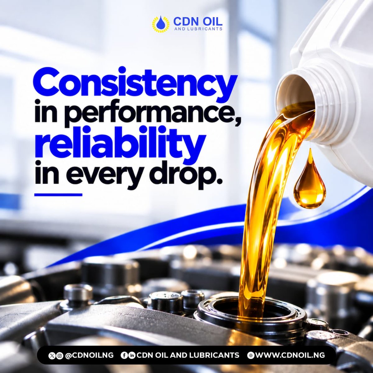 cdnoilng_'s tweet photo. Consistency in performance. Reliability in every drop.
Your engine works har,its oil should work harder. CDN Oil is built to keep your engine protected, lubricated, and performing smoothly on every journey. Uncompromising protection when you need it most.
#CDNOil #EngineOil https://t.co/mJcXBkrtR9