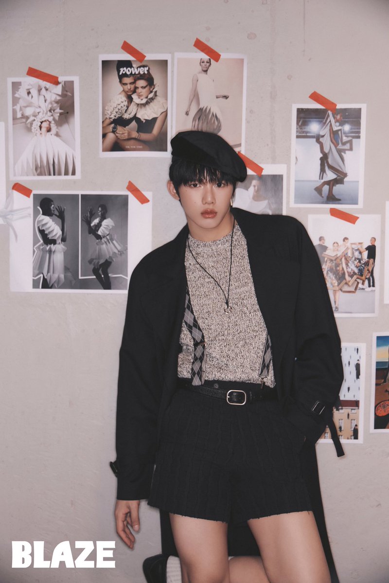 blazeprojectmag's tweet photo. 【BLAZE】OCTOBER ISSUE COVER TEASER｜ #ToptapMinlee
@JARUKiTzX96 
@mii_iin_ 

Be a bird amid your woven‑gold clouds,
Squander my feathers in one‑of‑a‑kind freedom.

To fall is synonymous with autumn,
In a regret‑free dusk,
I belong to you.

Hide you with pearls in my deep eyes,
Possess your radiance under cherished moonlight.

Drift and loneliness ring as one.
With my body heat,
I seek to dissolve your fine, tender skin.

#TOPTAPJarukit
 #MINLEEthanakorn
