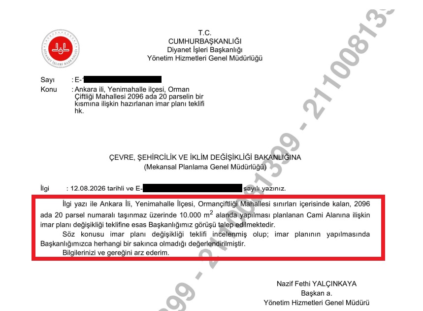 ismailari_'s tweet photo. Ankara’nın akciğerlerine cami inşa edilecek

Bakanlık, Atatürk tarafından kurulan Atatürk Orman Çiftliği arazisine cami inşa edilmesi için imar plan hazırladı, “Cami için yoğun talep var” dedi.

Ankara Büyükşehir Belediyesi ve Çankaya Belediyesi plana karşı çıktı

Belgesi👇 https://t.co/SqL83W2c3e