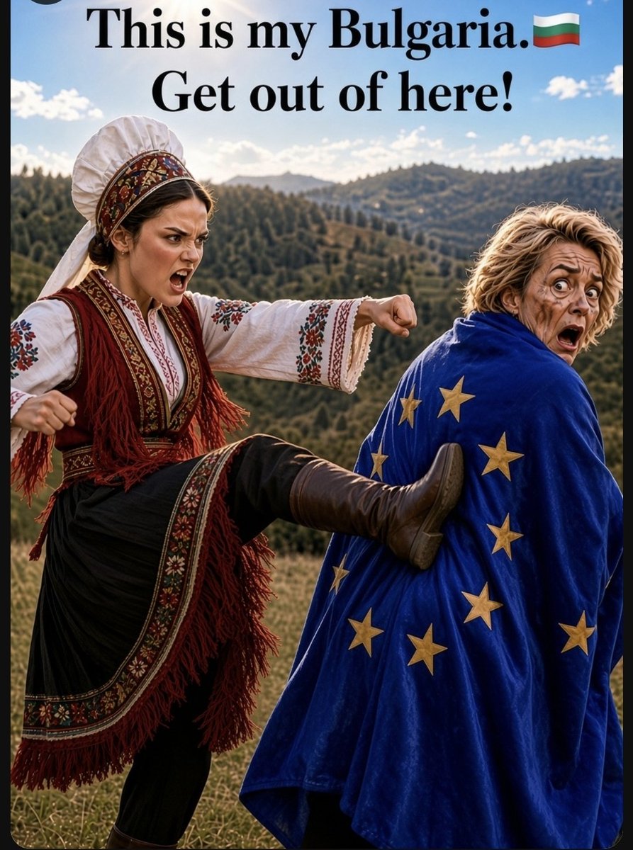 georgi45709's tweet photo. #BGExit! 
Fu*k of EU! Fu*k of the corrupt bitch @vonderleyen der Pfizer! https://t.co/6w6UfvPykF
