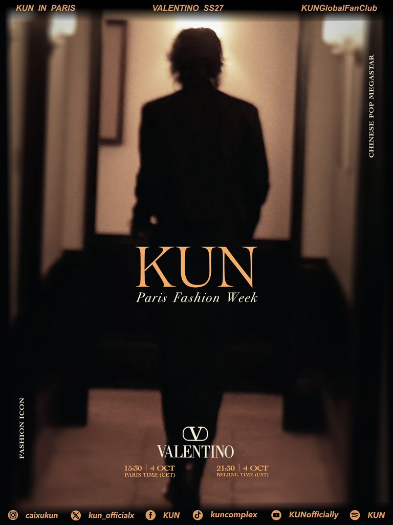 potassium656211's tweet photo. Absolute center spotlight belongs to Cai Xukun.

KUN for Valentino in paris
#KUN #valentino #KUNxValentinoSS27 #ValentinoSS27
@kun_officialx @MaisonValentino https://t.co/OwVYZ2O0jX
