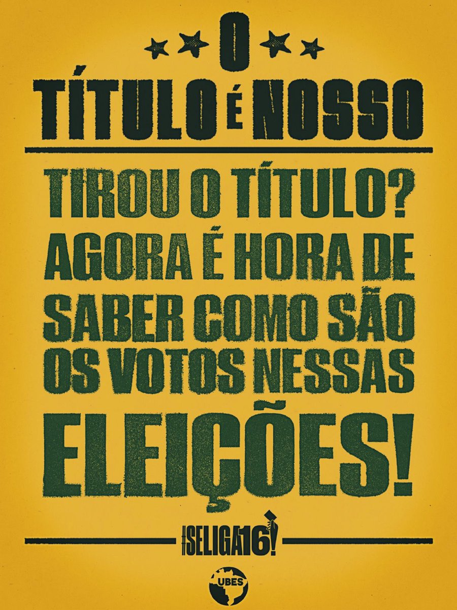 ubesoficial's tweet photo. Falta pouco para escolhermos quem vai ocupar os espaços onde se decide o futuro do Brasil! 🇧🇷

Se você tirou seu título, chegou a hora de fazer ele valer. Estudante não é espectador da política: é parte dela, disputa ideias, ocupa as ruas e também decide nas urnas. +

#SeLiga16 https://t.co/HTqdmOjSqW