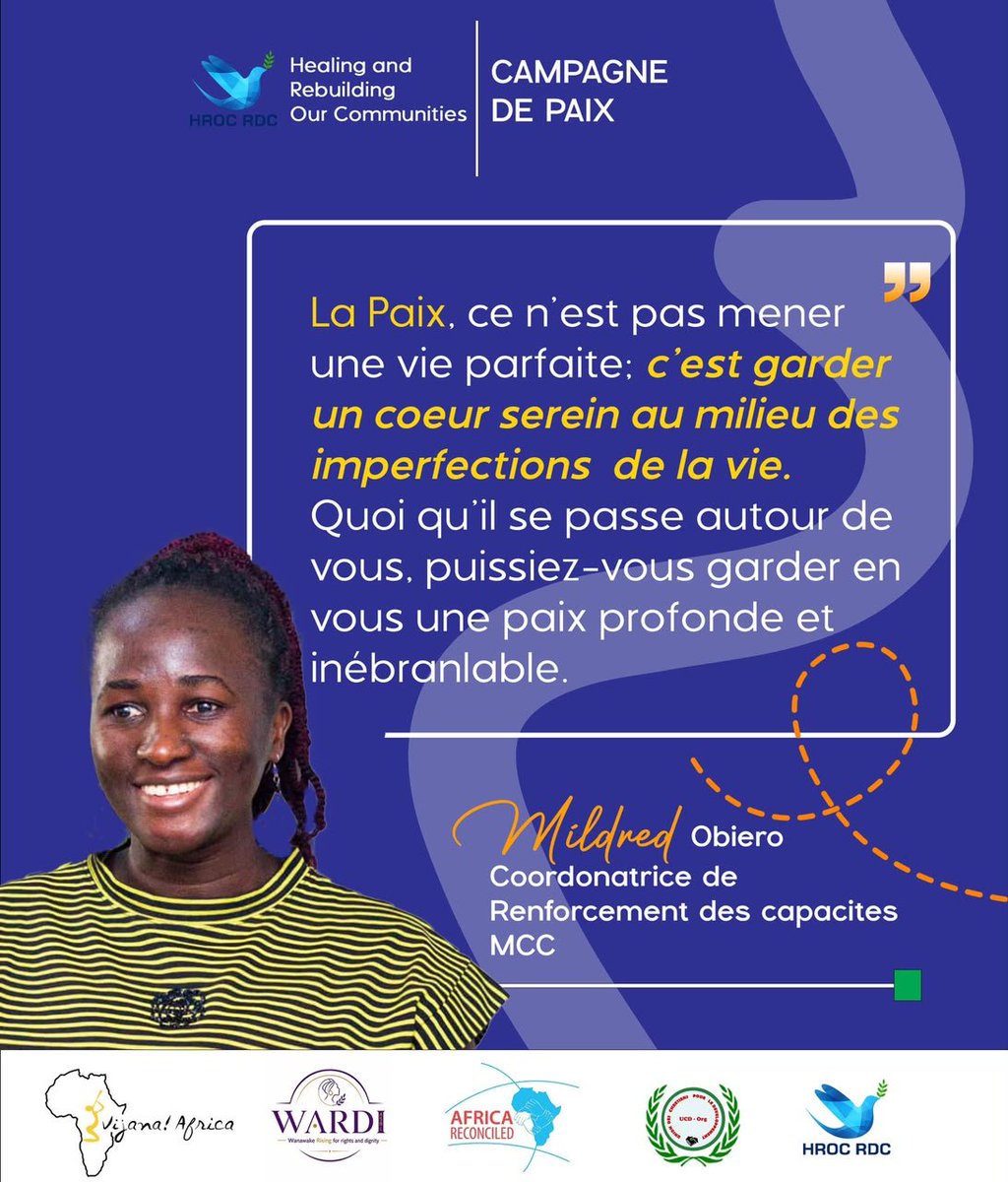 JulieKombi's tweet photo. La paix commence par nous : choisissons le dialogue, le respect et l’unité. 
#peacecampaign2026
#peacenumeric
#traumahealing

@Healing and rebuilding our communities @WARDI
@africareconlied https://t.co/8obOsitk2w