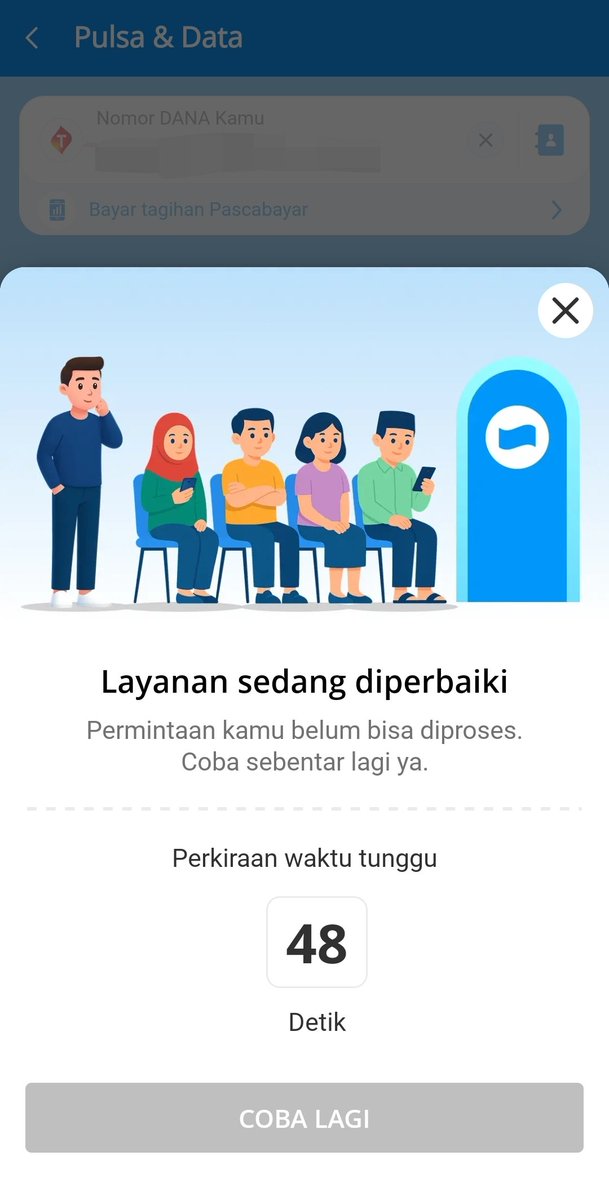 JhonBali69's tweet photo. @danawallet @jjongbearmyson @IrsyadAlRasyid1 @Dana Parah ini @danawallet  mau topup malah error terus https://t.co/pno3AWp0kx