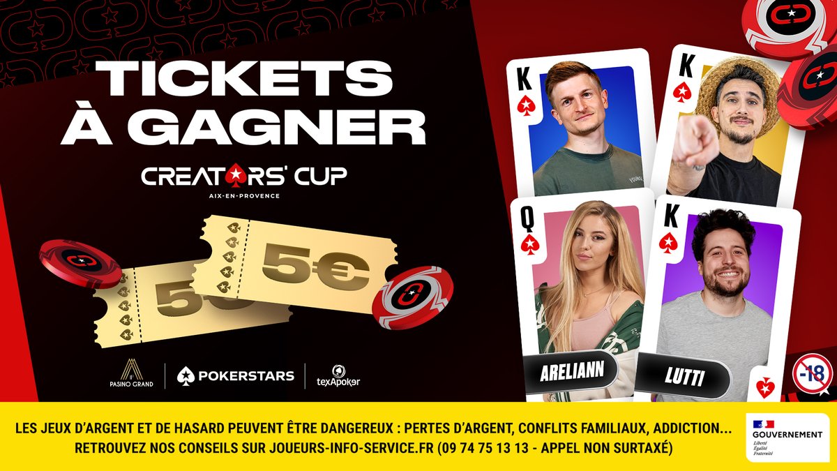 PokerStarsFR's tweet photo. 👀 La Creator’s Cup vous attend § 🔥

🎟️ 30 tickets à 5 € sont à gagner pour décrocher votre qualif’ !

💬 [StarsID] + #secondbar en commentaire pour participer 👇

⏰ Fin : 30 septembre à 23h59  
📌 Règlement : https://t.co/17pUQCq2AC  

🏆 Résultats : https://t.co/2955SY8Udt https://t.co/n21RIdLADh