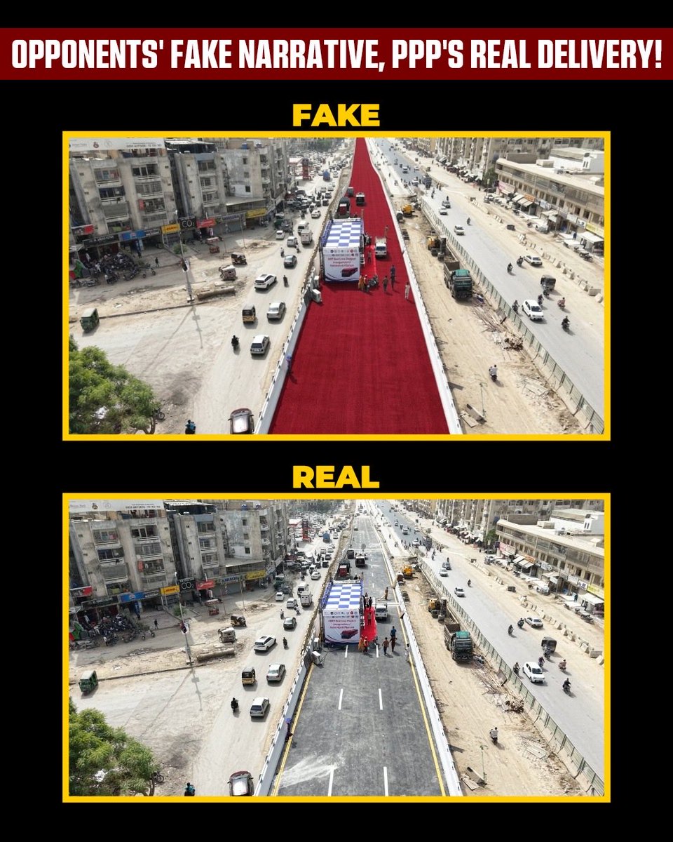 aniqajamali30's tweet photo. Enough with the fake narratives. #Karachi needs facts, not negativity. #Roads , infrastructure, and development projects are taking shape on the ground, and the people working day and night to make it happen deserve recognition. You can criticize where improvement is needed, but you cannot erase visible progress with a narrative. Real work speaks louder than political noise. Karachi is moving forward appreciate the people who are making it happen.
@BBhuttoZardari @BakhtawarBZ @sharjeelinam