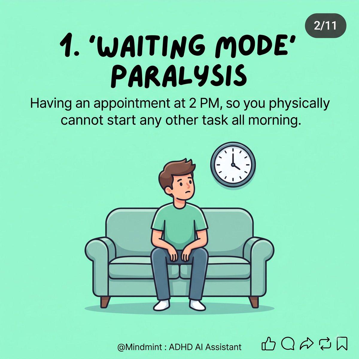 Mindmint_ADHD's tweet photo. Does it ever feel like the clock is personally messing with you? ๐ฐ๐ป
ADHD time blindness can turn a normal day into pure chaos.
#ADHD #TimeBlindness #ADHDBrain #ADHDLife #Neurodivergent #ADHDTips #ExecutiveDysfunction #TaskParalysis #MindMintApp https://t.co/4zltllVcbg