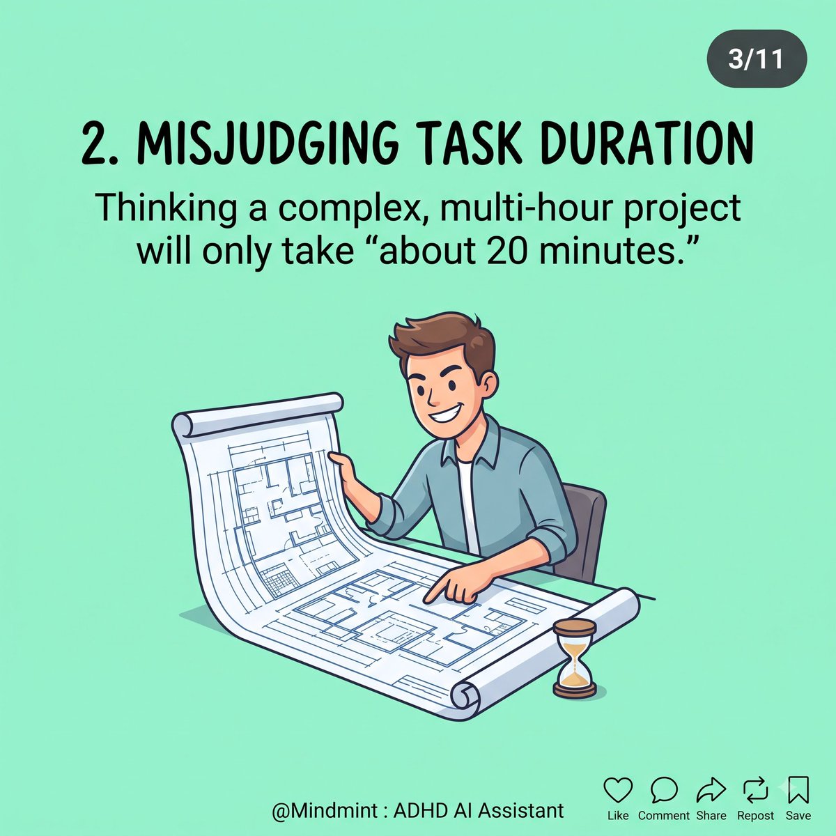 Mindmint_ADHD's tweet photo. Does it ever feel like the clock is personally messing with you? ๐ฐ๐ป
ADHD time blindness can turn a normal day into pure chaos.
#ADHD #TimeBlindness #ADHDBrain #ADHDLife #Neurodivergent #ADHDTips #ExecutiveDysfunction #TaskParalysis #MindMintApp https://t.co/4zltllVcbg