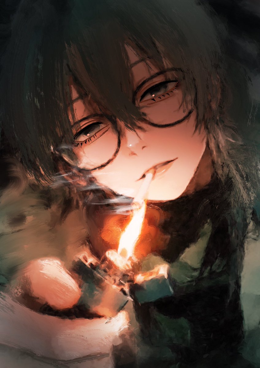 Tokoyami_4949's tweet photo. ガス切れのライターが照らす　いきさつ

#よふかしのうた https://t.co/4lHIYQTaM7