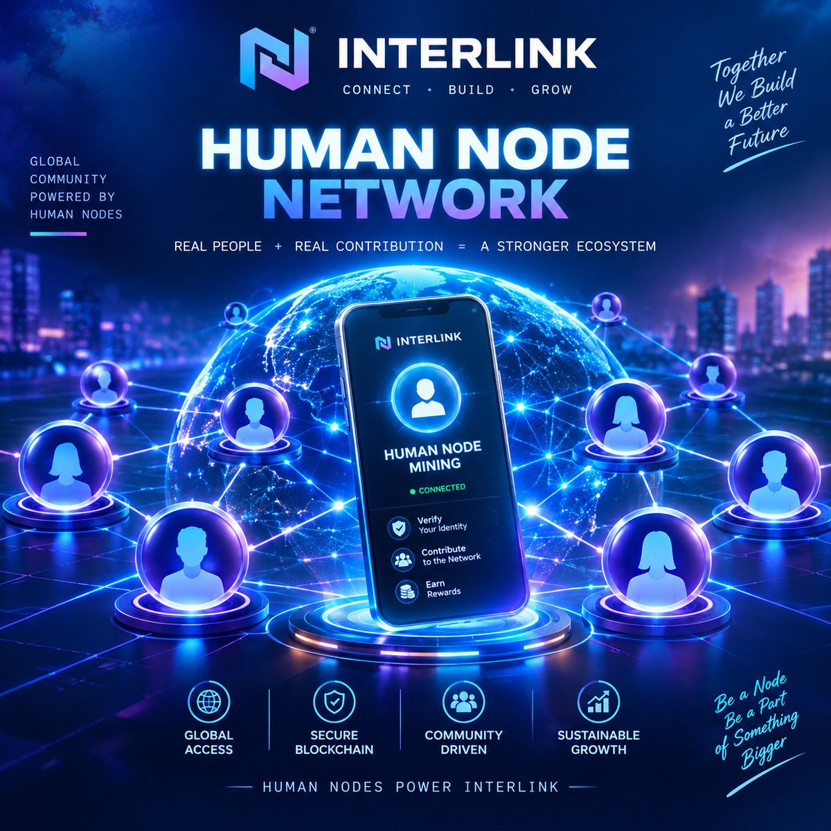 ModemUmapa47360's tweet photo. 🌐 Interlink: Human Node Network  
​Real People + Real Contribution = A Stronger Ecosystem! 🚀  
​Interlink network tho manam kalisi oka machi future ni build cheyyavachhu. Human Node Mining dwara verify ayyi, network ki contribute chesi rewards geluchukondi!  
​✨ Features:
🌐 https://t.co/B8vbXwRTd8