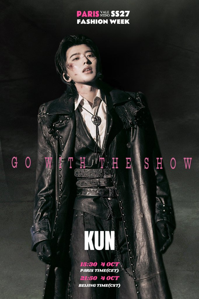 potassium656211's tweet photo. Commanding presence on Valentino’s Paris stage.

KUN for Valentino in paris
#KUN #valentino #KUNxValentinoSS27 #ValentinoSS27
@kun_officialx @MaisonValentino https://t.co/1ZmgnN4oYM