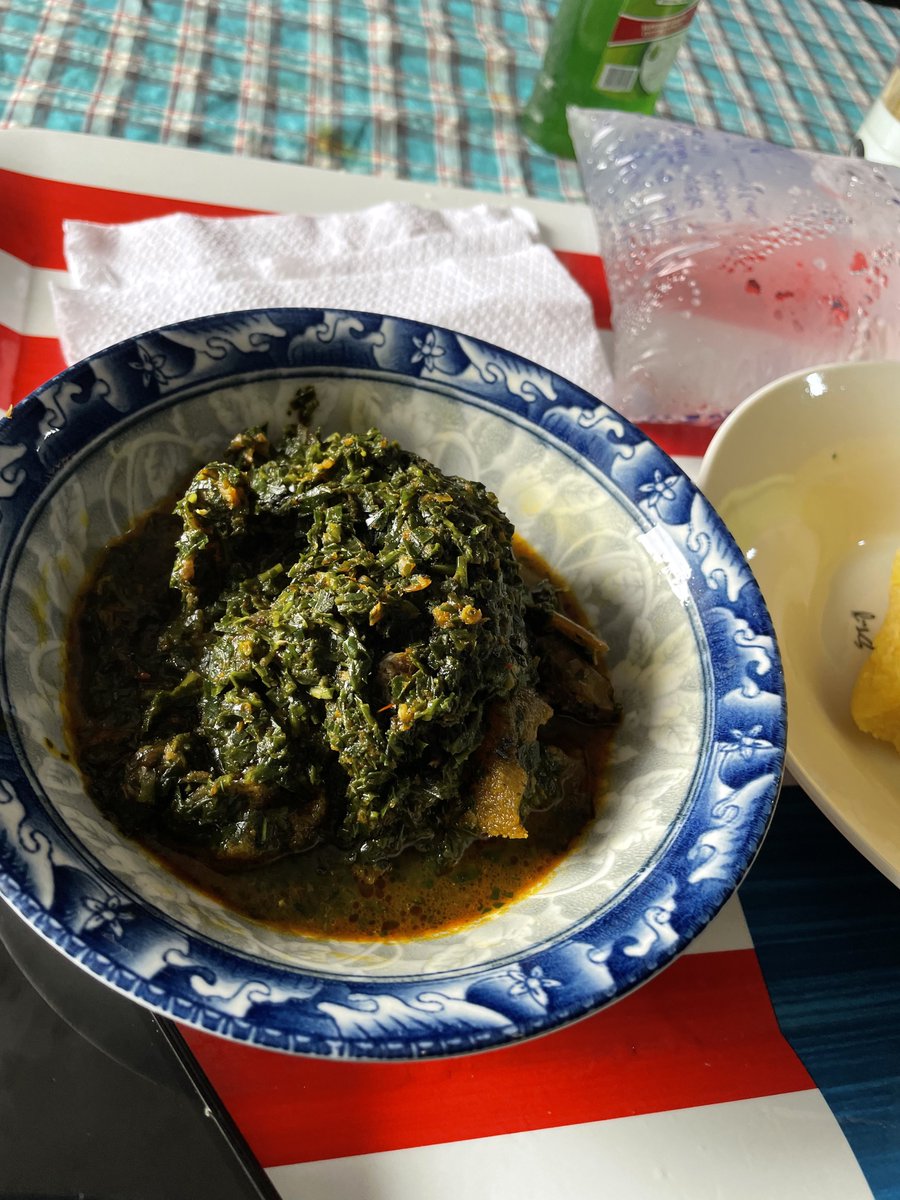 waggydey4you's tweet photo. First meal of the day na Editan soup and Eba. 😋🔥

Akwa Ibom food no dey ever disappoint! 😂❤️ https://t.co/TlLWnwnMAF