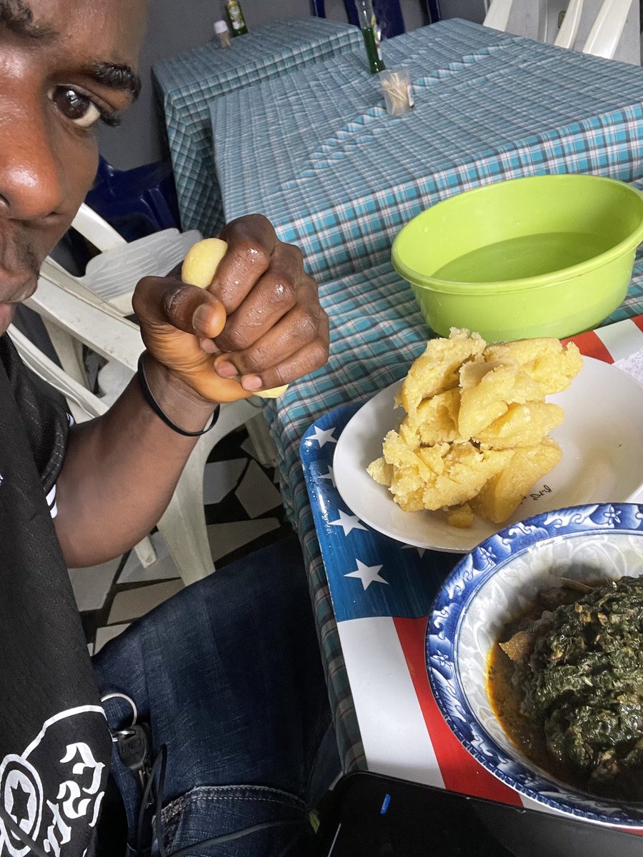 waggydey4you's tweet photo. First meal of the day na Editan soup and Eba. 😋🔥

Akwa Ibom food no dey ever disappoint! 😂❤️ https://t.co/TlLWnwnMAF