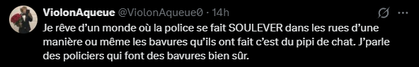 NostyOff's tweet photo. @ViolonAqueue0 @cheb_yannis Bon, je m'arrête là car j'ai peur de trouver de l'apologie au meurtre. https://t.co/PyE7qqncs4