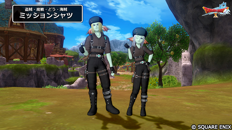 DQ_X's tweet photo. 【8.1】レベル135��具
「ミッションシャツ」、「ミラージュスーツ」！
レシピははじまりの地「レシピ屋クツツ」から購入できます。
新防具追加に伴い、装備レベル130の防具が白宝箱から手に入るようになります。
#DQ10 #DQXTV https://t.co/rlyns8xtGD