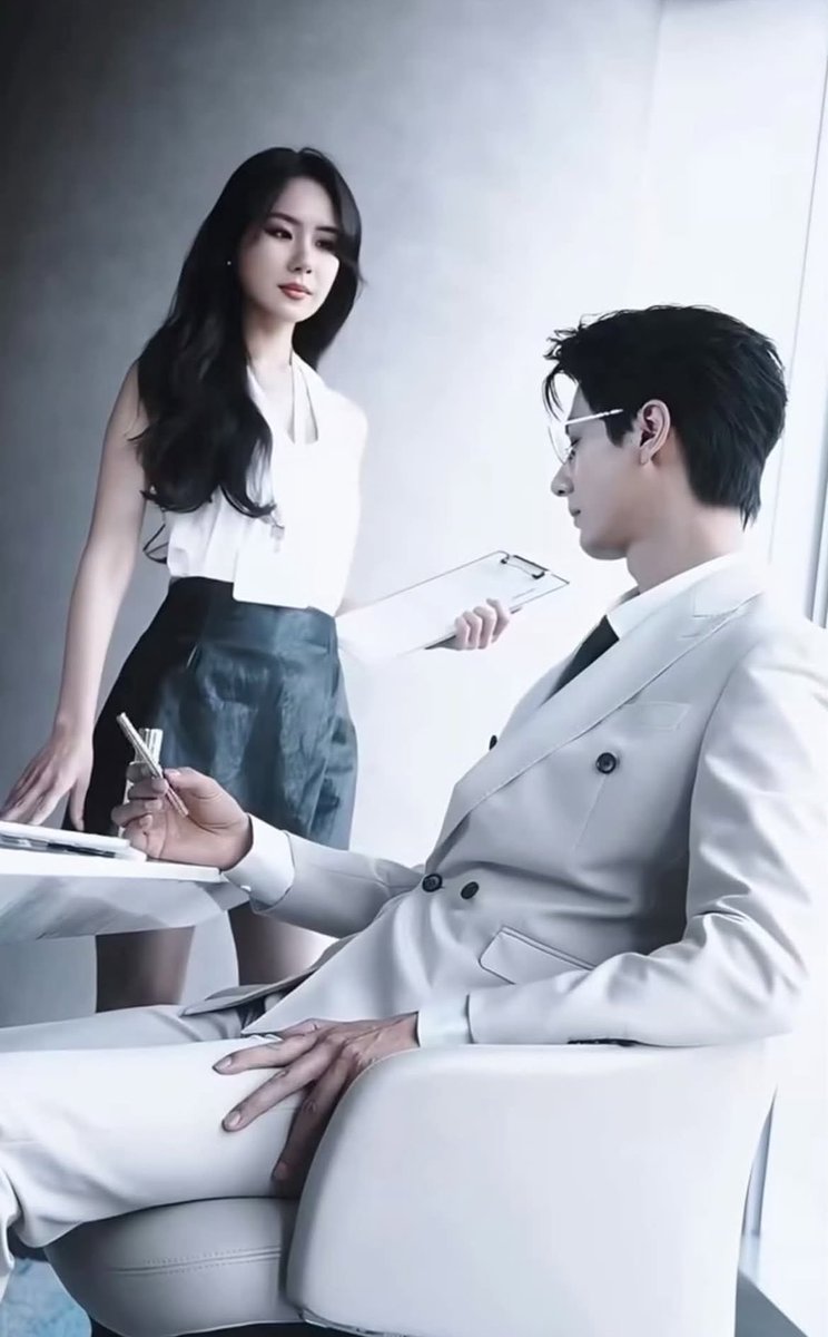 Victoriazuhv's tweet photo. Lumi and Will are already serving us a whole new level of female and male lead vibes!! Hand them the Early Spring sequel already.

This Clinique ad is such a good look for both of them. Lumi with the dark hair, white top and black mini skirt?? She looks absolutely stunning. The soft makeup elevates her beauty tenfold. Shoutout to the stylist and makeup artist because they understood the assignment.