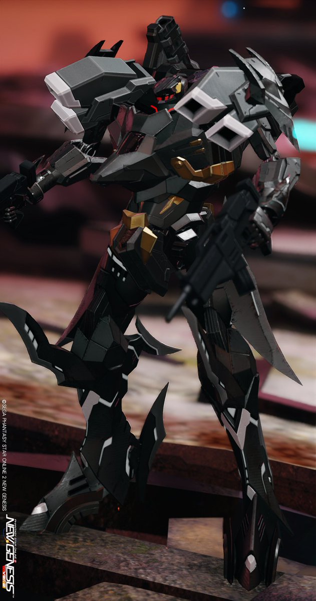 PSO2_ash's tweet photo. AC4より看板機体、シュープリス再現のリメイク
頭部使用アクセを見直し、より原作に近づけようとした版
#PSO2NGS_SS #メンテの日なのでSSを貼る https://t.co/wVl6cg6ekP