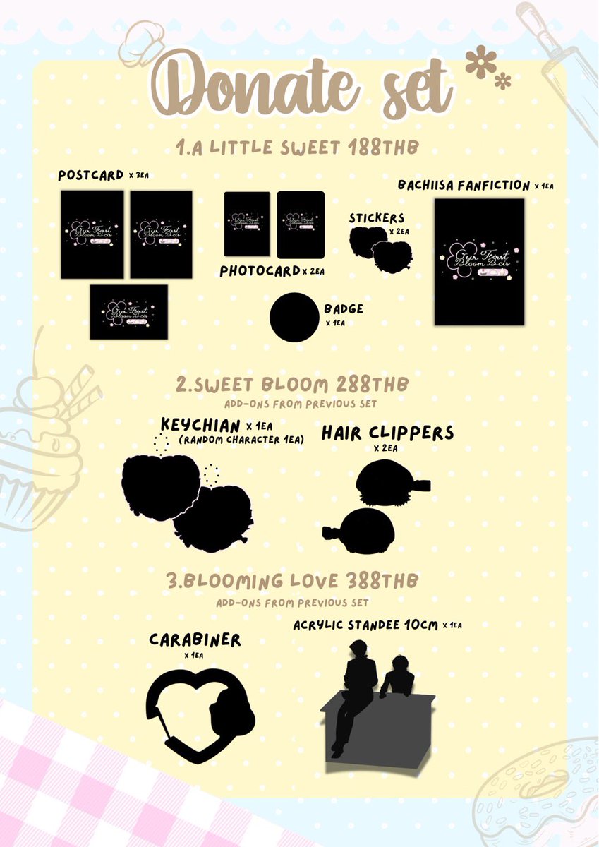 bachiisacafe's tweet photo. 𝐏𝐑𝐄 - 𝐎𝐑𝐃𝐄𝐑 𝐃𝐨𝐧𝐚𝐭𝐞 𝐒𝐞𝐭 𝐁𝐂𝐈𝐒 ♡⊹˚₊
set
🥨 𝑨 𝑳𝒊𝒕𝒕𝒍𝒆 𝒔𝒘𝒆𝒆𝒕 188฿
🌸 𝑺𝒘𝒆𝒆𝒕 𝒃𝒍𝒐𝒐𝒎 288฿
🤍 𝑩𝒍𝒐𝒐𝒎𝒊𝒏𝒈 𝒍𝒐𝒗𝒆 388฿
รายละเอียด /ช่องทางการพรี > https://t.co/65J49IOTdC
🗓️ ตั้งแต่วันนี้ - 1 พฤศจิกายน 2026 23.59 น.
#OurFirstBloomBCIS https://t.co/pBj75cFVAP