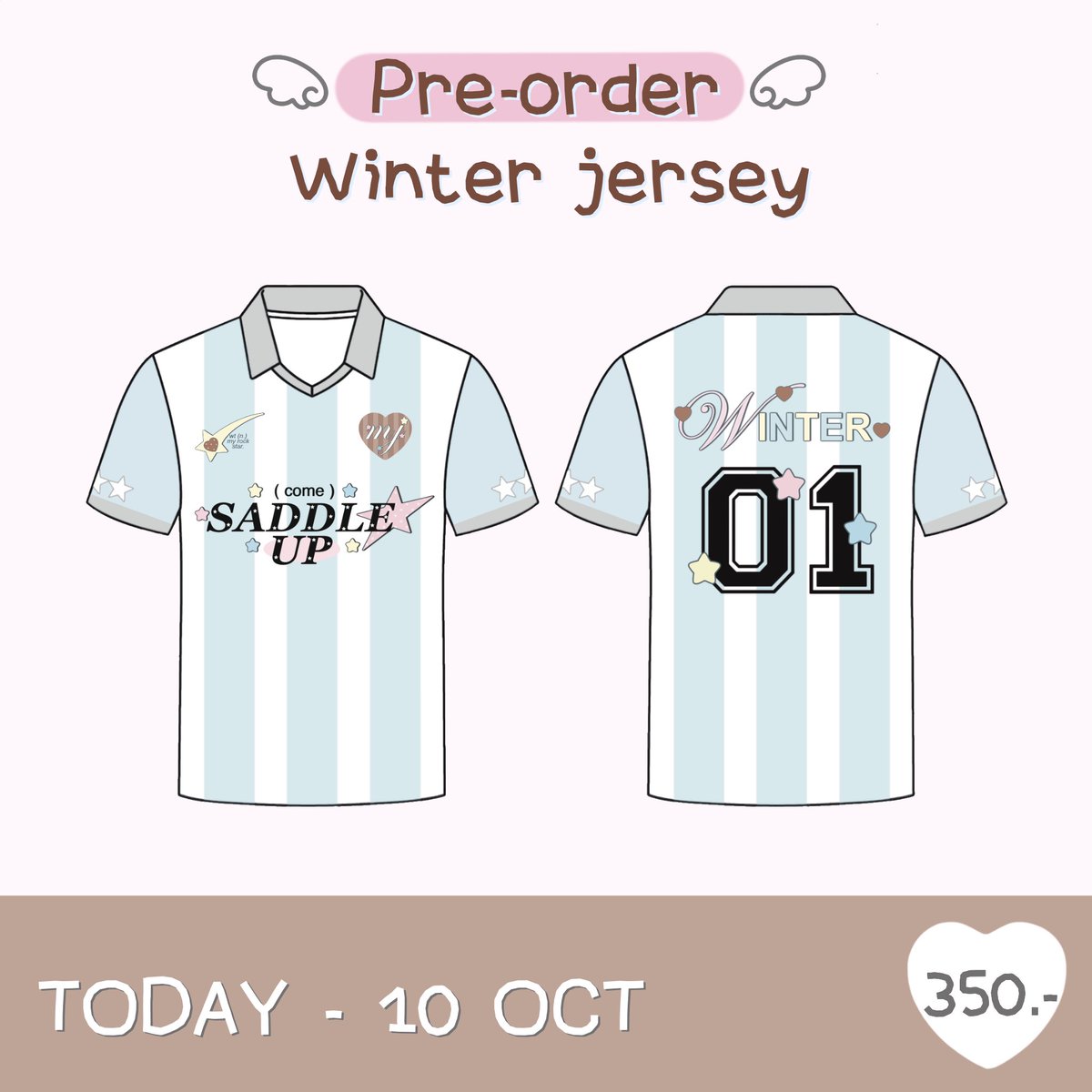 nam_littlebunny's tweet photo. pls kindly rt 

Pre-order winter jersey ˖ ໒꒱ 🐶⭐️ 350.-

*today - 10 oct 23.59*
₊˚‧ more details in form‧˚₊ 

💌 : https://t.co/NYJPSQPUok

หากมีคำถามเพิ่มเติมและสอบถามสามารถทัก dm ได้เลยนะคะ—̳͟͞͞♡

#ตลาดนัดaespa #ตลาดนัดเอสป้า https://t.co/EK5rHuEfzB