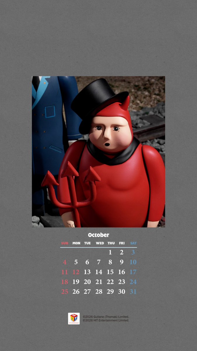 ThomasNo1_JP's tweet photo. \10月のカレンダー壁紙🚂🎃/
すっかり気候は秋🍂10月のカレンダー壁紙🎃
今年もあと3か月...有休消化は計画的に！
#10月 #秋 #thomasandfriends #きかんしゃトーマス #OVERWORKトーマス #社会人 https://t.co/ys75UPobip