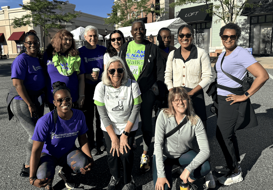 mdsocialwork's tweet photo. Join #UMSSW PhD community for #NAMIWalks2026  Greater Baltimore on October 10 as we come together to raise awareness, build community, and support mental health advocacy.

Register &amp; learn more: https://t.co/07by1hbmQK https://t.co/MV3vUwaXxV