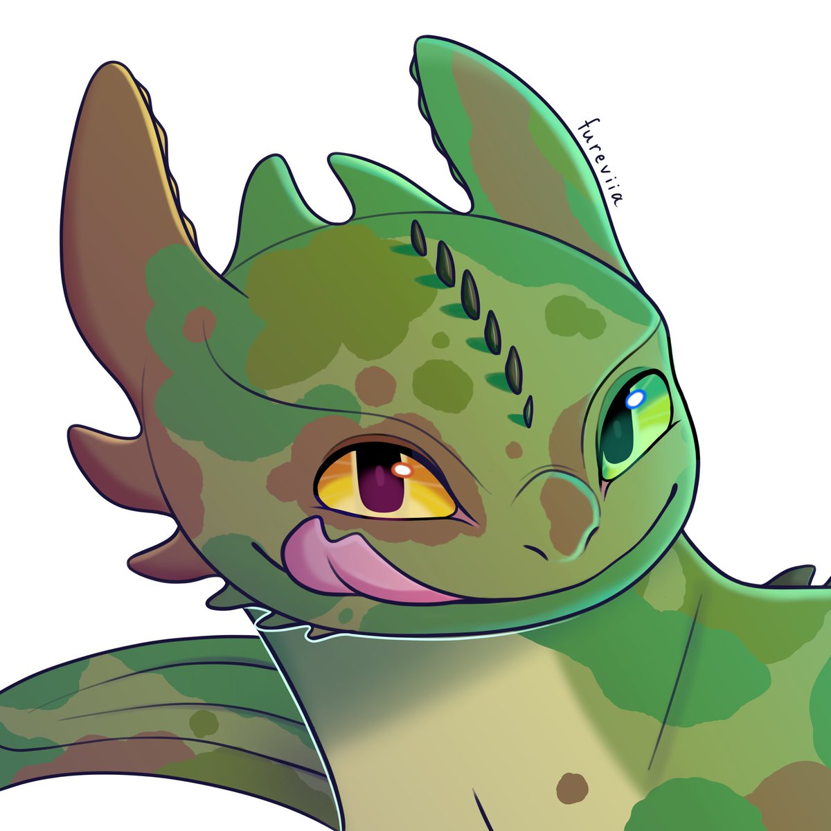 fureviia's tweet photo. Cute pfp commission for @imsowhimiscal 
-
#httyd #howtotrainyourdragon #toothless #green #dragon https://t.co/4wWudFhkm2