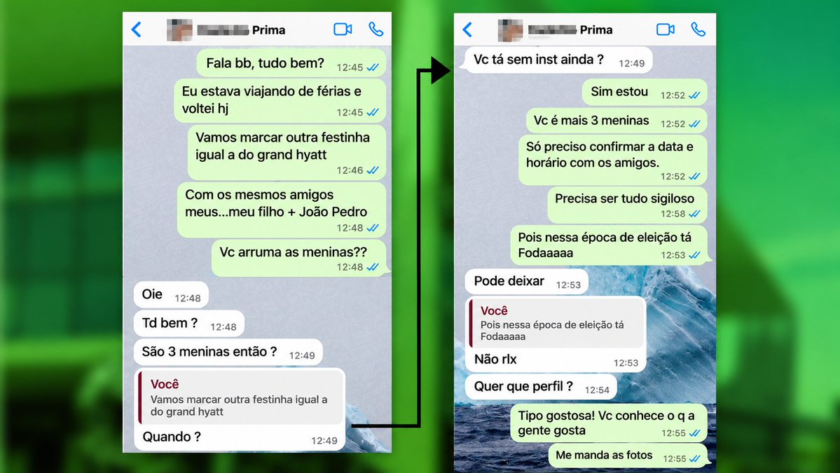 delucca's tweet photo. Em uma mensagem, o ex-sócio de Flávio, Alexandre Santini aparece combinando uma orgia com garotas de programa.

“Meu filho”, segundo a reportagem do PlatôBR, é como ele se referia a Flávio Bolsonaro. Ele pede "três meninas" e sigilo no encontro, por ser período eleitoral. https://t.co/b0u8khBWT3