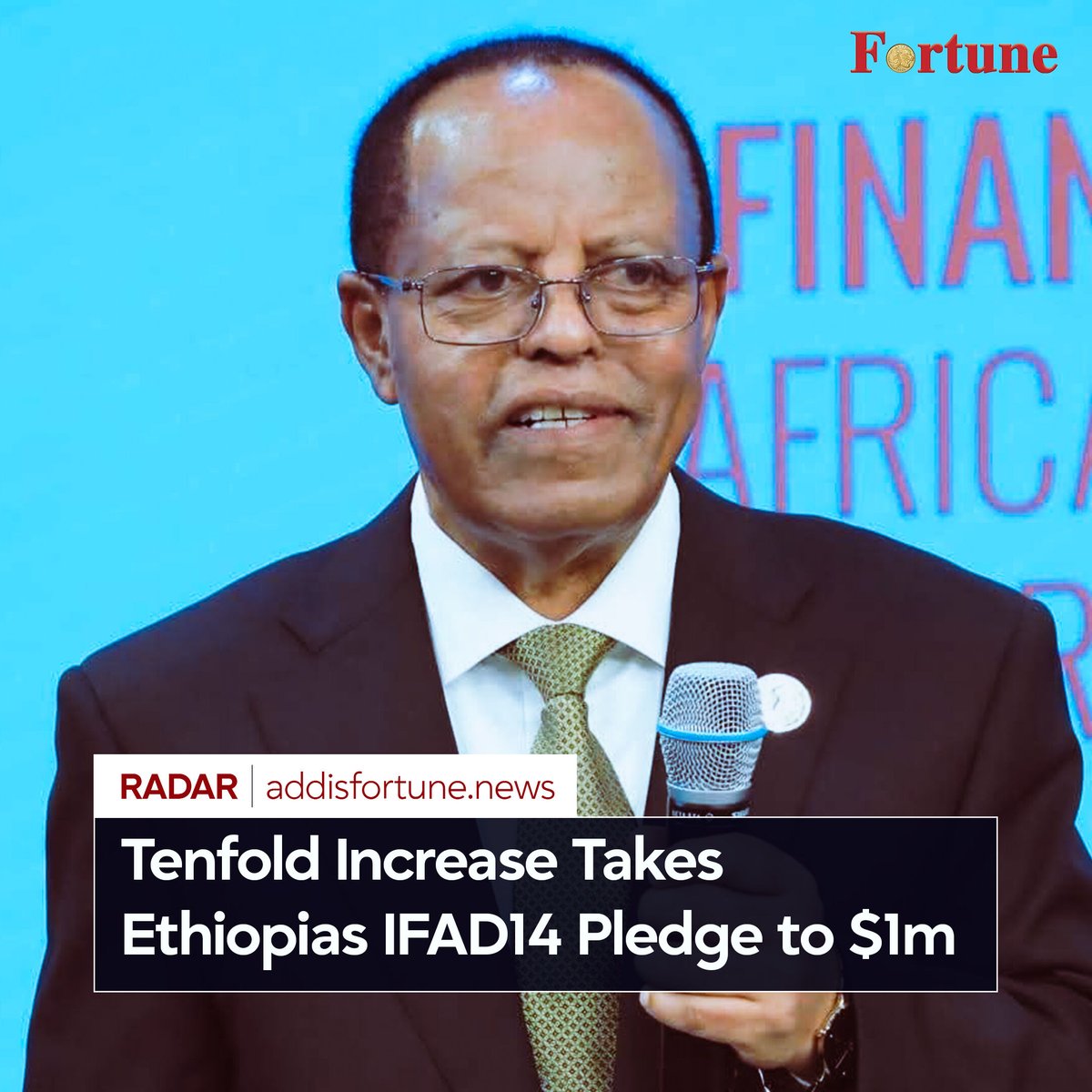 addis_fortune's tweet photo. Ethiopia has raised its contribution to the International Fund for Agricultural Development's (IFAD) 14th replenishment tenfold, from 100,000 dollars to one million dollars. #Agriculture #Development #IFAD #Africa #Ethiopia

Read more - https://t.co/J3pLKYuIJX https://t.co/5gSNBQR7kf