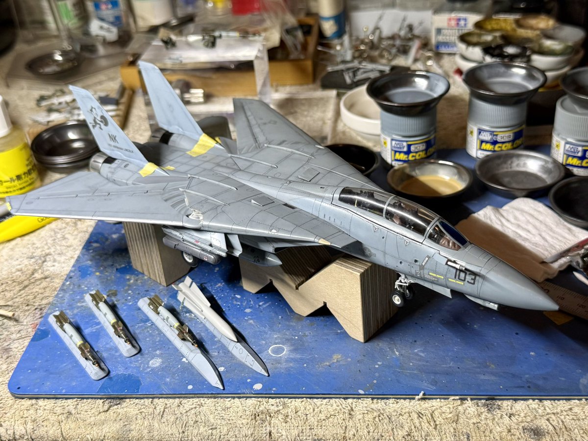 capybara_works's tweet photo. 今日はここまで( ˘ω˘ )
#タミヤ
#ウォーバードコレクション
#F14D
#トムキャット https://t.co/RNwMYqot3L